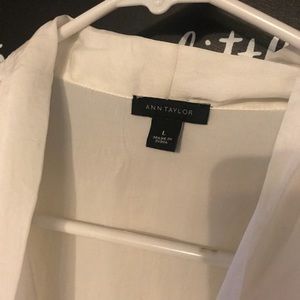 White sleeveless top